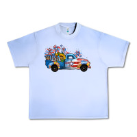 Grape Ice USA 4th of July Sunflower Truck Urban Heavy Tee - Jasminsmagicworld