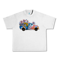 Lunar Rock USA 4th of July Sunflower Truck Urban Heavy Tee - Jasminsmagicworld