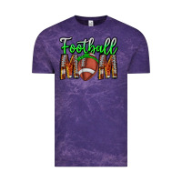 Cloud Purple football mom Vintage Tee - CowhideDigitalArt
