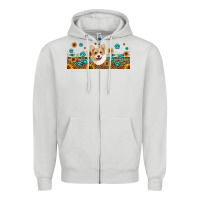Dove Grey western corgi dog Zipper Hoodie - Jasminsmagicworld