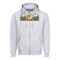 Heather Grey western corgi dog Zipper Hoodie - Jasminsmagicworld