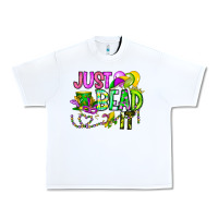 White Just Bead it Urban Heavy Tee - CowhideDigitalArt