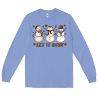 Colony Blue Let It Snow Snowmen Long Sleeve Tee - LillyAllenDesigns