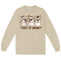 Mushroom Let It Snow Snowmen Long Sleeve Tee - LillyAllenDesigns
