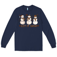 Navy Let It Snow Snowmen Long Sleeve Tee - LillyAllenDesigns