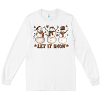 White Let It Snow Snowmen Long Sleeve Tee - LillyAllenDesigns