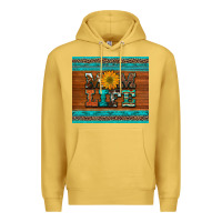 Antique Gold mom life leopard cowhide turquoise aztec Premium Hoodie - Artiststas