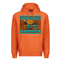 Carrot mom life leopard cowhide turquoise aztec Premium Hoodie - Artiststas