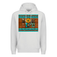 Dove Grey mom life leopard cowhide turquoise aztec Premium Hoodie - Artiststas
