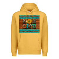 Mustard mom life leopard cowhide turquoise aztec Premium Hoodie - Artiststas