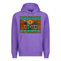 Purple mom life leopard cowhide turquoise aztec Premium Hoodie - Artiststas