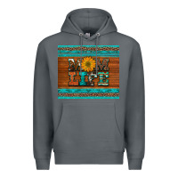 Rock mom life leopard cowhide turquoise aztec Premium Hoodie - Artiststas
