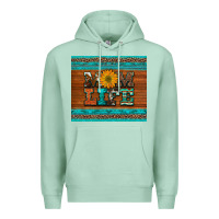 Seafoam mom life leopard cowhide turquoise aztec Premium Hoodie - Artiststas