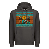 Smoke mom life leopard cowhide turquoise aztec Premium Hoodie - Artiststas