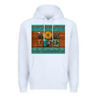 White mom life leopard cowhide turquoise aztec Premium Hoodie - Artiststas