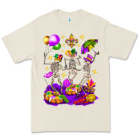 Bone Mardi Gras Skeletons Premium Tee - BundleAndBundleShop