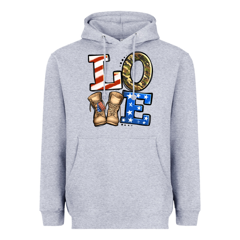 Love 4th Of July Army Veteran Heavyweight Hoodie by Jasminsmagicworld | Teevron
