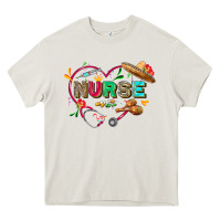 Cream Cinco de mayo Nurse Heavy Core Tee - FaDigitalArtStudio