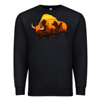 Black western bison Premium Sweatshirt - Jasminsmagicworld