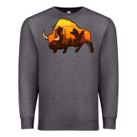 Charcoal Heather western bison Premium Sweatshirt - Jasminsmagicworld