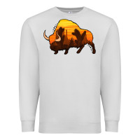 Dove Grey western bison Premium Sweatshirt - Jasminsmagicworld