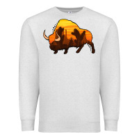 Oatmeal Heather western bison Premium Sweatshirt - Jasminsmagicworld