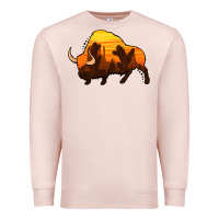 Pale Pink western bison Premium Sweatshirt - Jasminsmagicworld