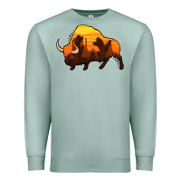 Seafoam western bison Premium Sweatshirt - Jasminsmagicworld