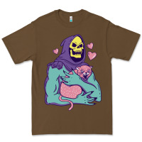Cacao skeletor's hug cat Premium Tee - artisFamous