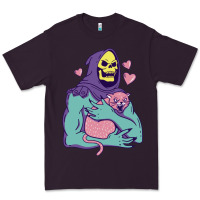 Plum skeletor's hug cat Premium Tee - artisFamous