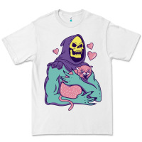 White skeletor's hug cat Premium Tee - artisFamous