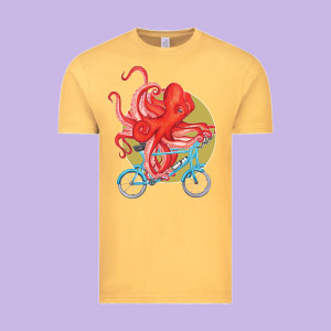 Cycling Octopus Vintage Tee Designed By Bettercallsaul