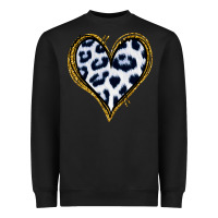 Black Dalmatians Heart Gold Glitter Heavyweight Sweatshirt - Jasminsmagicworld
