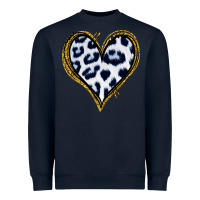 Navy Dalmatians Heart Gold Glitter Heavyweight Sweatshirt - Jasminsmagicworld