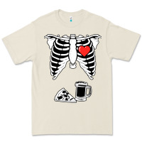 Bone dad skeleton halloween beer pizza Premium Tee - artisFamous