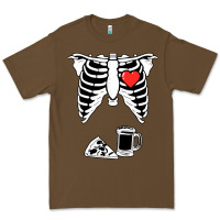 Cacao dad skeleton halloween beer pizza Premium Tee - artisFamous