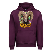 Mauve Wine Colorodo Bighorn Sheep Urban Hoodie - Jasminsmagicworld