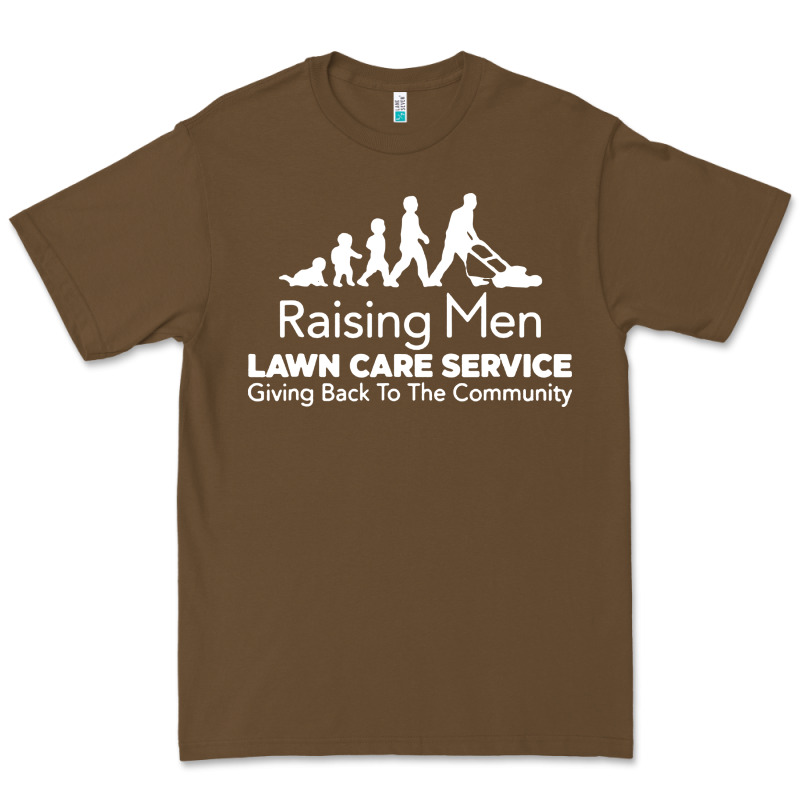 Raising Men Lawn Care Premium Tee by artisFamous | Teevron