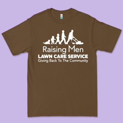 Raising Men Lawn Care Premium Tee Designed By Artisfamous