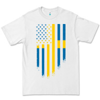 Sweden Swedish Roots American Flag | Canadian Roots Premium Tee | Teevron