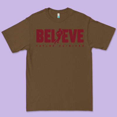 Taylor Heinicke Believe Premium Tee Designed By Artisfamous