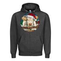Charolais Cow Christmas Zipper Hoodie | Teevron