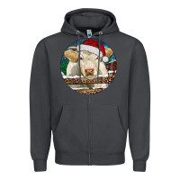 Smoke Charolais Cow Christmas Zipper Hoodie - RanaPortraitStore