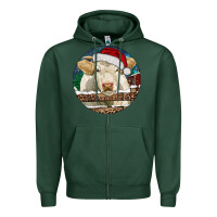 Sports Green Charolais Cow Christmas Zipper Hoodie - RanaPortraitStore