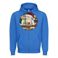 True Royal Charolais Cow Christmas Zipper Hoodie - RanaPortraitStore