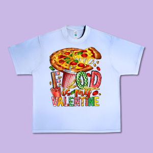 Food Is My Valentine Urban Heavy Tee Designed By Cowhidedigitalart