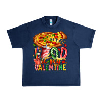 Navy Food Is My Valentine Urban Heavy Tee - CowhideDigitalArt