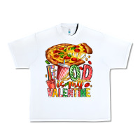 White Food Is My Valentine Urban Heavy Tee - CowhideDigitalArt