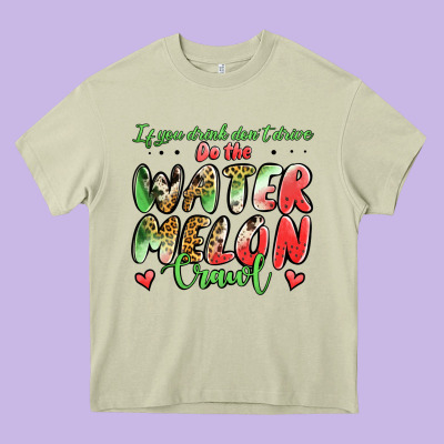 Watermelon Crawl Heavy Core Tee Designed By Jasminsmagicworld