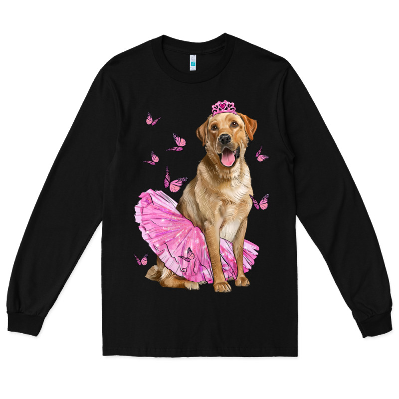 Labrador Retriever Dog With Tutu Long Sleeve Tee by LillyAllenDesigns | Teevron
